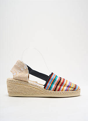 Espadrilles bout rond talon de 4 à 6cm beige CREATION CATALANE femme