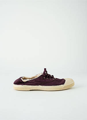Baskets bout rond talon plat jusqu'à 3cm violet BENSIMON femme