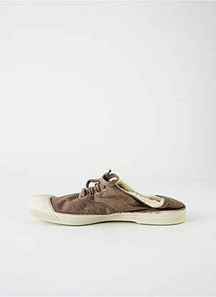 Baskets bout rond talon plat jusqu'à 3cm beige BENSIMON femme