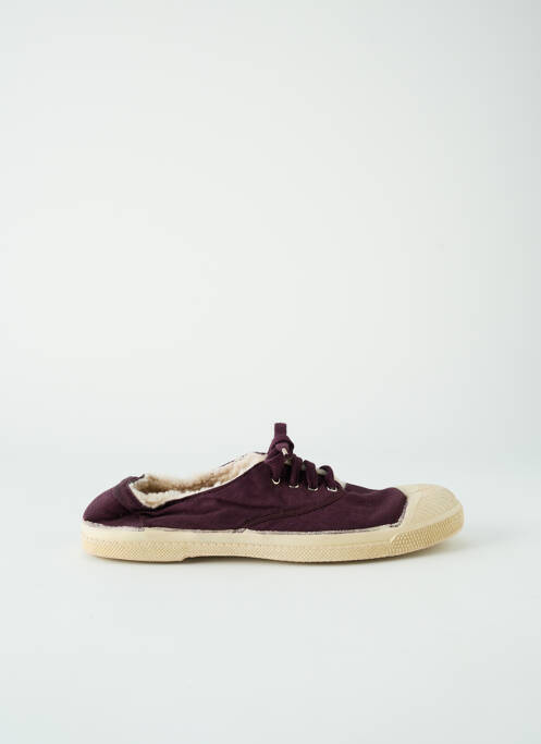 Baskets bout rond talon plat jusqu'à 3cm violet BENSIMON femme