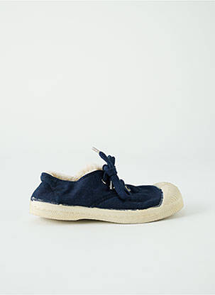 Baskets fermeture lacets talon bas bleu BENSIMON fille