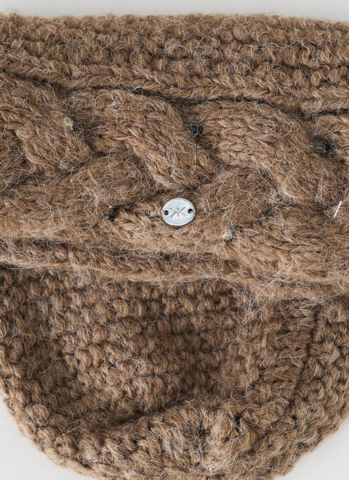 Bonnet maille maille poilu beige KOCCA femme
