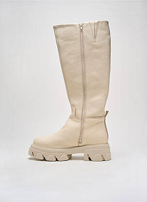 Bottes tissage satiné talon de 4 à 6cm beige STEVE MADDEN femme