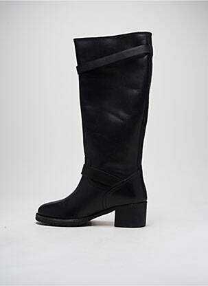 Bottes matière lisse talon de 4 à 6cm noir PALLADIUM femme