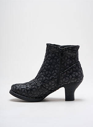 Bottines/boots tissage satiné talon de 4 à 6cm noir ART femme