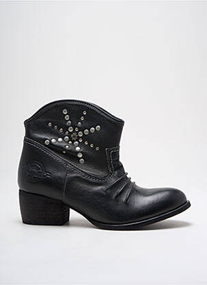 Bottines/boots matière lisse talon de 4 à 6cm noir REPUBLYKA femme