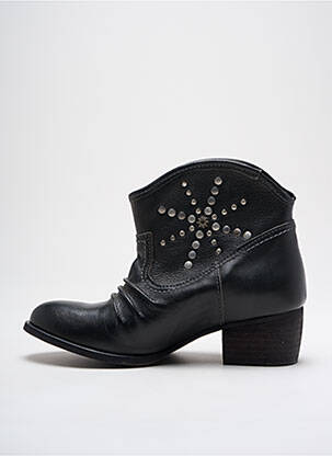 Bottines/boots matière lisse talon de 4 à 6cm noir REPUBLYKA femme