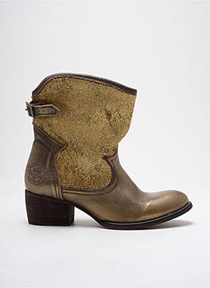 Bottines/boots matière lisse talon de 4 à 6cm or REPUBLYKA femme