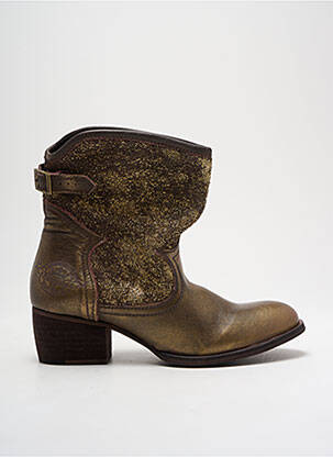 Bottines/boots matière lisse talon de 4 à 6cm marron REPUBLYKA femme