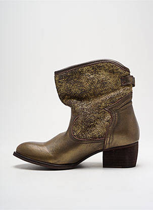 Bottines/boots matière lisse talon de 4 à 6cm marron REPUBLYKA femme