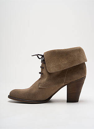 Bottines/boots cubain talon de 7 à 9cm marron MELINE femme