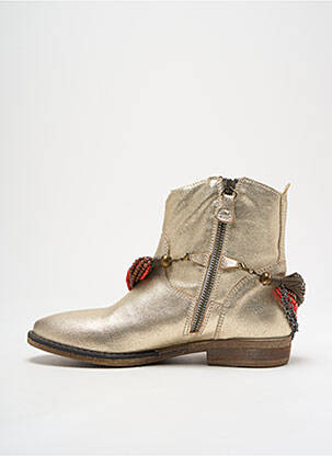Bottines/boots matière lisse talon plat jusqu'à 3cm or MELINE femme