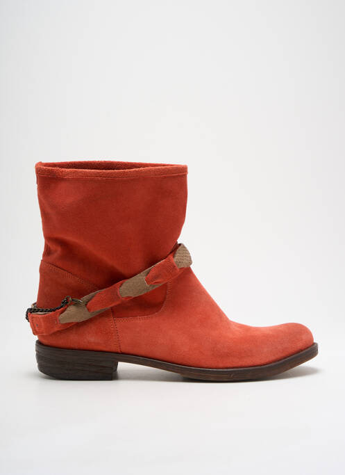 Bottines/Boots orange MELINE pour femme