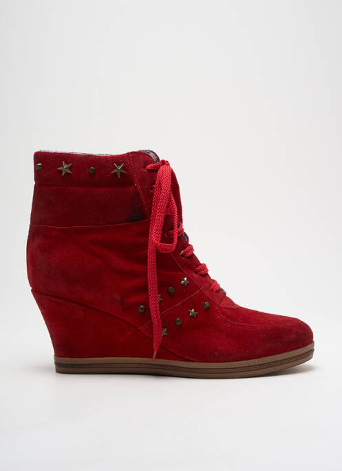 Bottines/Boots rouge MELINE pour femme