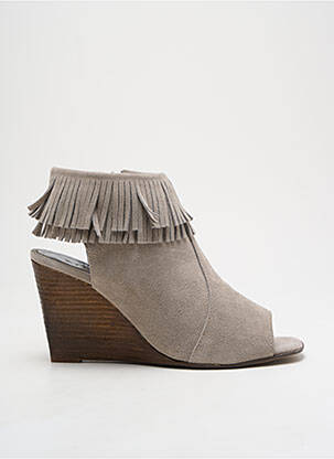 Bottines/boots nubuck talon de 7 à 9cm gris MELINE femme