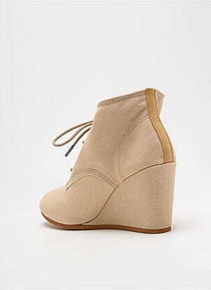 Bottines/boots bout rond talon de 7 à 9cm beige ELEVEN PARIS femme