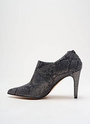 Bottines/boots tissage satiné talon de 7 à 9cm argent ANDY BY SEMER femme