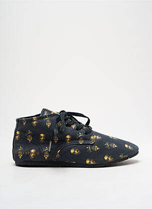 Baskets bout rond talon plat jusqu'à 3cm noir ELEVEN PARIS femme