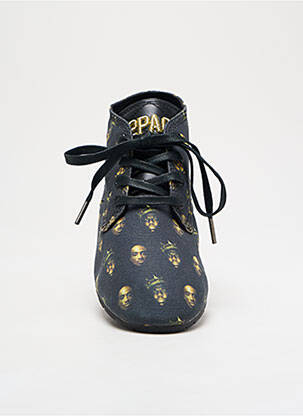 Baskets bout rond talon plat jusqu'à 3cm noir ELEVEN PARIS femme