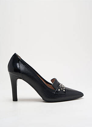 Escarpins tissage satiné talon de 7 à 9cm noir LODI femme