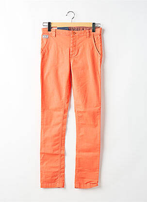 Pantalon slim fermeture zippée sous rabat boutonné orange KAPORAL garcon
