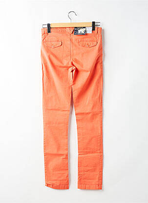 Pantalon slim fermeture zippée sous rabat boutonné orange KAPORAL garçon