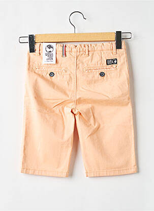 Bermuda fermeture zippée sous rabat boutonné orange HERO SEVEN garçon