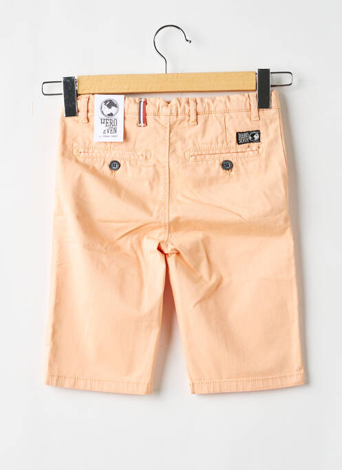 Bermuda fermeture zippée sous rabat boutonné orange HERO SEVEN garcon