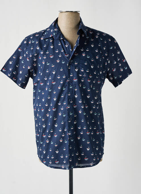 Chemise manches courtes poches bleu LOSAN homme