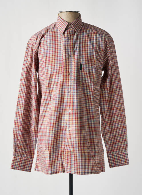 Chemise manches longues rouge GIVERDY pour homme