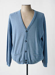 Gilet manches longues fermeture boutonnée sur le devant bleu RHODAMEL homme