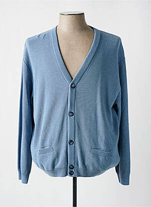 Gilet manches longues fermeture boutonnée sur le devant bleu RHODAMEL homme