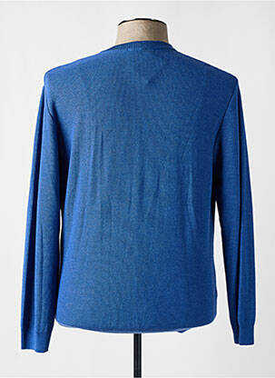 Gilet manches longues col v bleu RHODAMEL homme