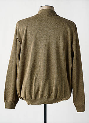 Pull col polo manches longues marron PAUL RHODAMEL homme