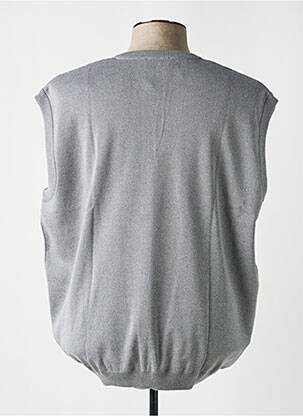 Pull col v sans manche gris PAUL RHODAMEL homme