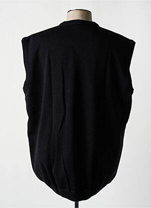 Pull col v sans manche noir PAUL RHODAMEL homme