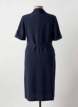 Robe mi-longue manches courtes manches courtes bleu FRANCE RIVOIRE femme