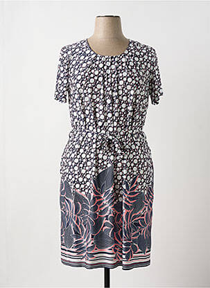 Robe mi-longue manches courtes manches courtes noir NAYAT femme