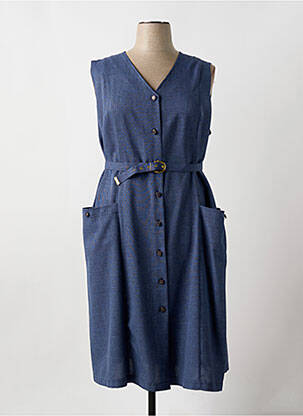 Robe mi-longue sans manche sans manche bleu VALMODE femme