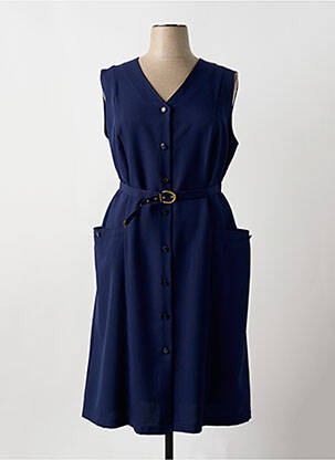 Robe mi-longue sans manche sans manche bleu VALMODE femme