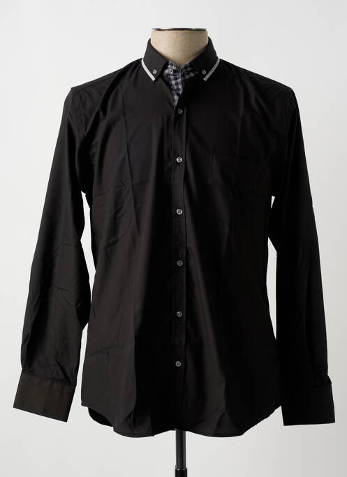 Chemise manches longues noir CAP 10 TEN pour homme