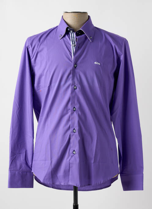 Chemise manches longues violet DARIO BELTRAN pour homme