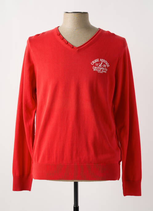 Pull rouge RITCHIE pour homme