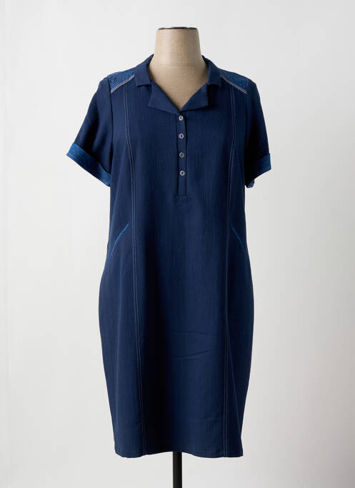 Robe mi-longue bleu GUY DUBOUIS pour femme