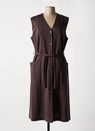 Robe mi-longue sans manche sans manche marron GRIFFON femme