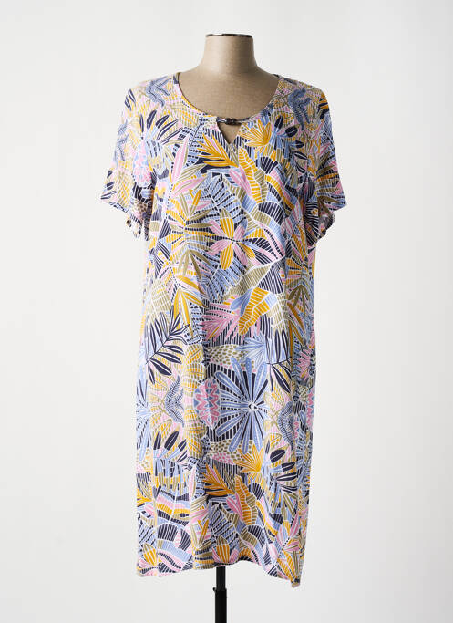 Robe mi-longue jaune MASSANA pour femme