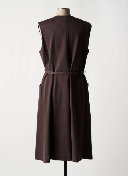 Robe mi-longue marron GRIFFON pour femme