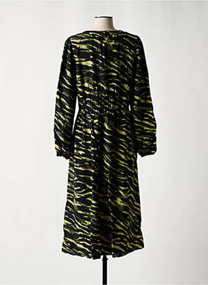 Robe mi-longue manches longues manches longues vert B.YOUNG femme