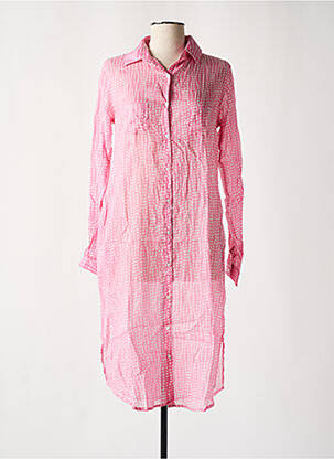 Robe de plage légère et transparente rose TERRE ROUGE femme