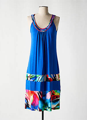 Chemise de nuit stretch bleu VANIA femme
